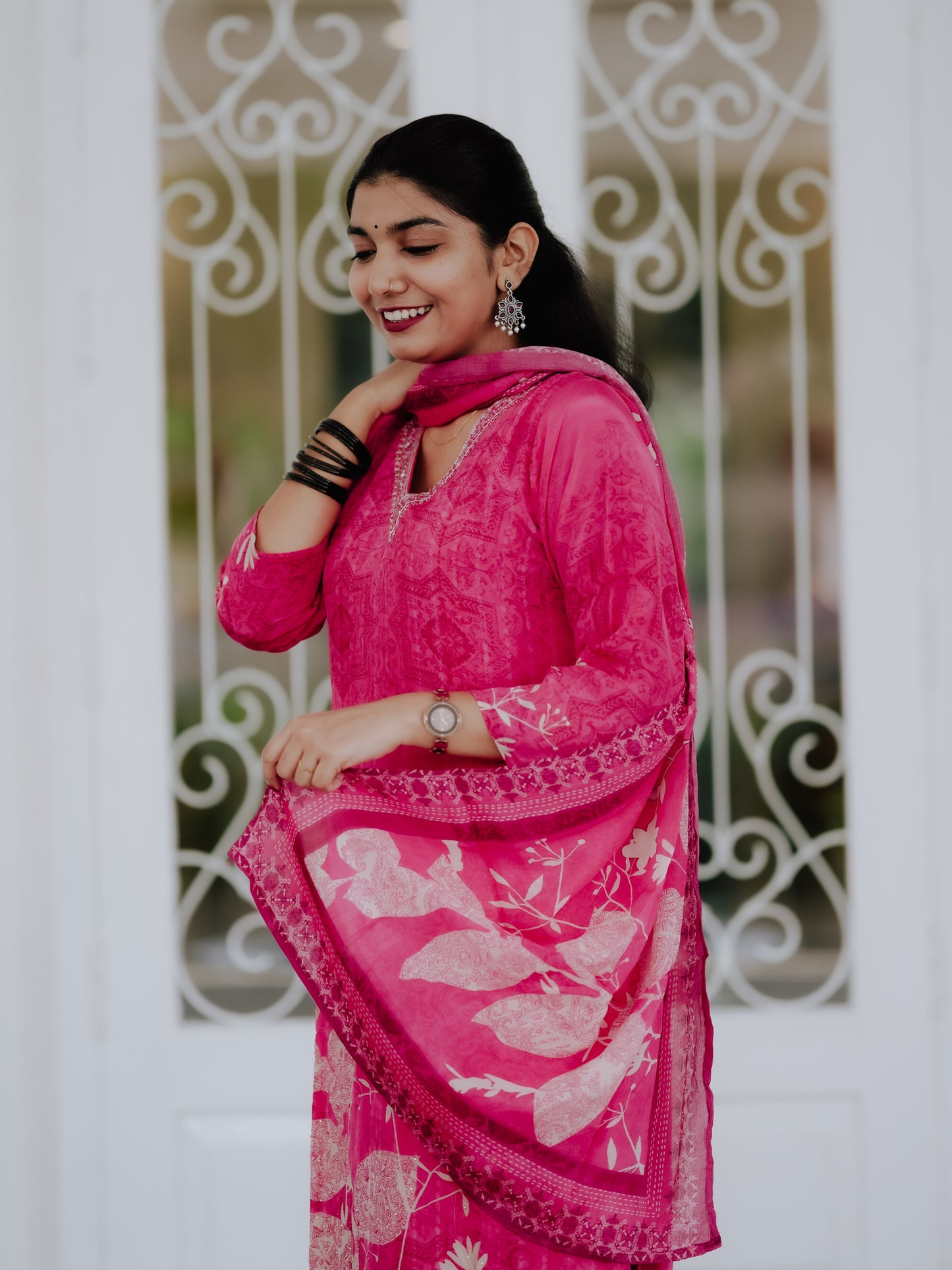 1016-Pink party wear suit