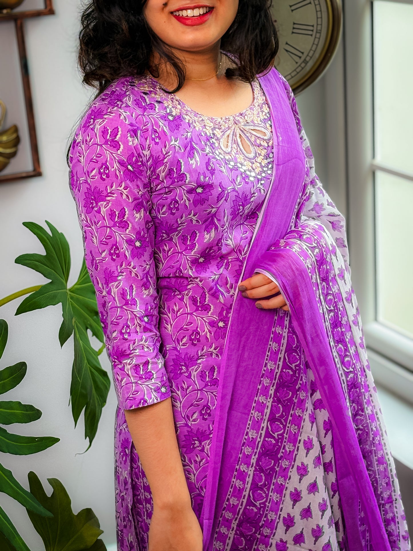 1002-violet churidar set