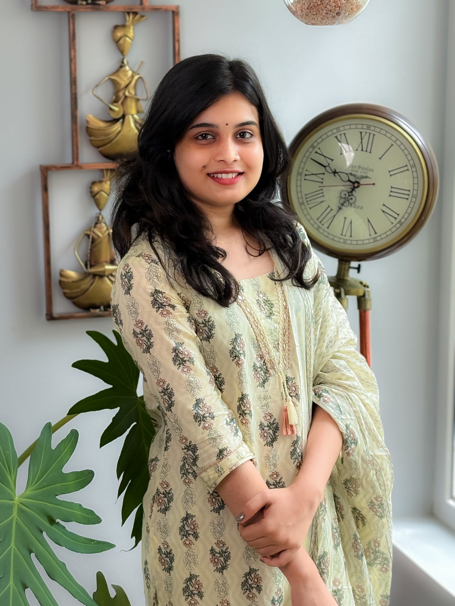 1003-ivory churidar set