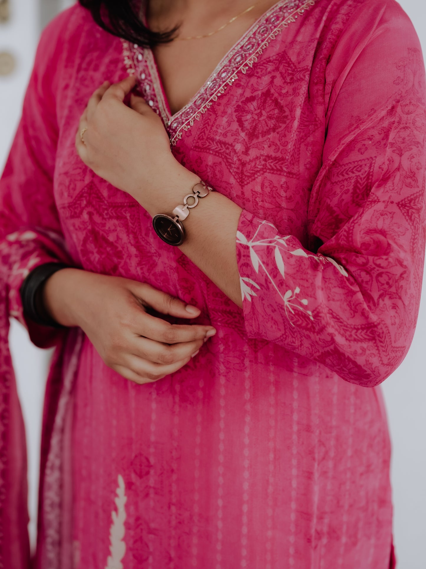 1016-Pink party wear suit