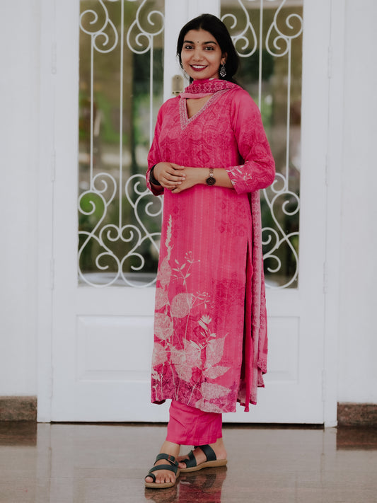 1016-Pink party wear suit
